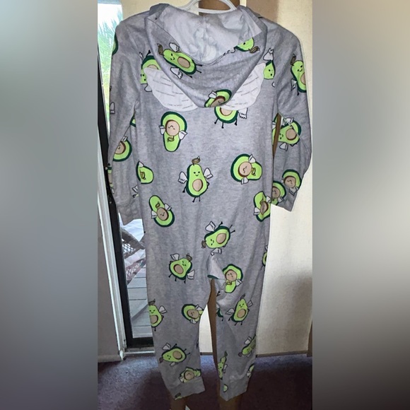 Justice, one piece, hooded zip up  “Holy Guacamole” size 8 avocado - Picture 5 of 7